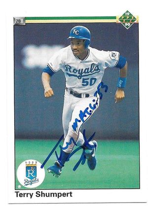 Terry Shumpert Signed 1990 Upper Deck Baseball Card - Kansas City Royals