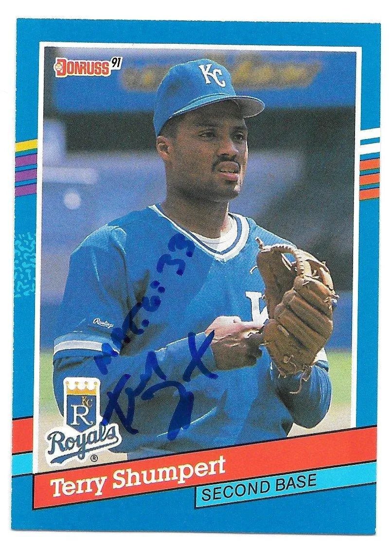 Terry Shumpert Signed 1991 Donruss Baseball Card - Kansas City Royals
