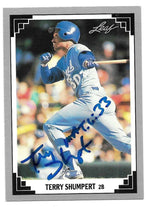 Terry Shumpert Signed 1991 Leaf Baseball Card - Kansas City Royals