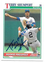 Terry Shumpert Signed 1991 Score Baseball Card - Kansas City Royals