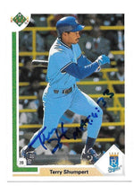 Terry Shumpert Signed 1991 Upper Deck Baseball Card - Kansas City Royals