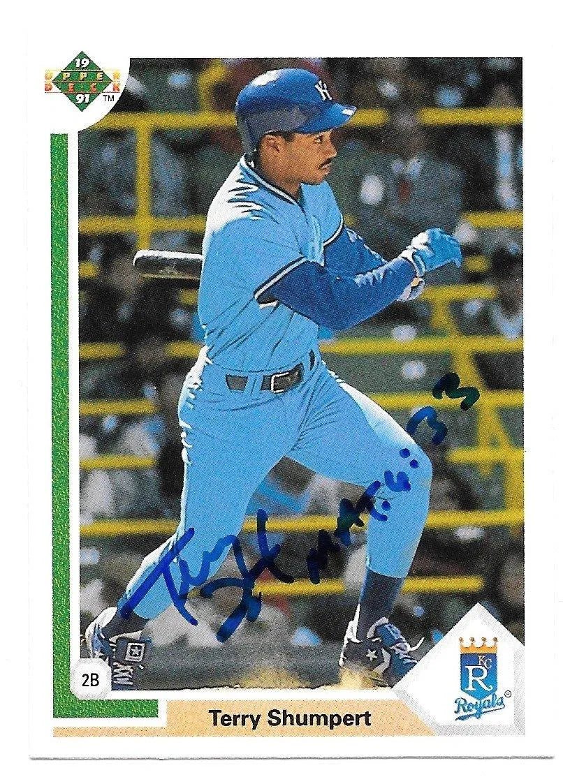 Terry Shumpert Signed 1991 Upper Deck Baseball Card - Kansas City Royals