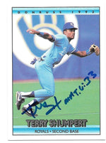 Terry Shumpert Signed 1992 Donruss Baseball Card - Kansas City Royals