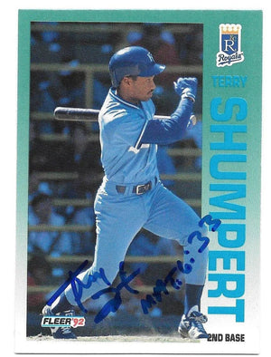 Terry Shumpert Signed 1992 Fleer Baseball Card - Kansas City Royals