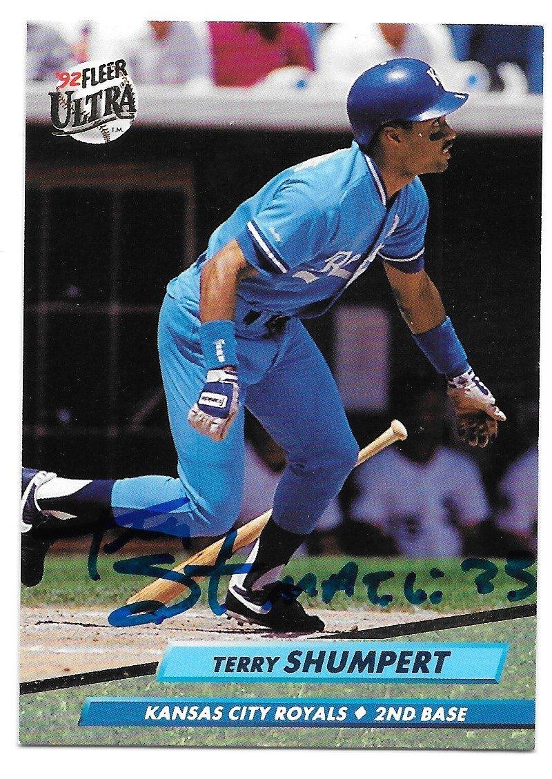 Terry Shumpert Signed 1992 Fleer Ultra Baseball Card - Kansas City Royals - PastPros