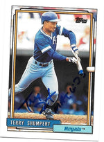 Terry Shumpert Signed 1992 Topps Baseball Card - Kansas City Royals