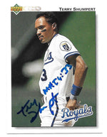 Terry Shumpert Signed 1992 Upper Deck Baseball Card - Kansas City Royals