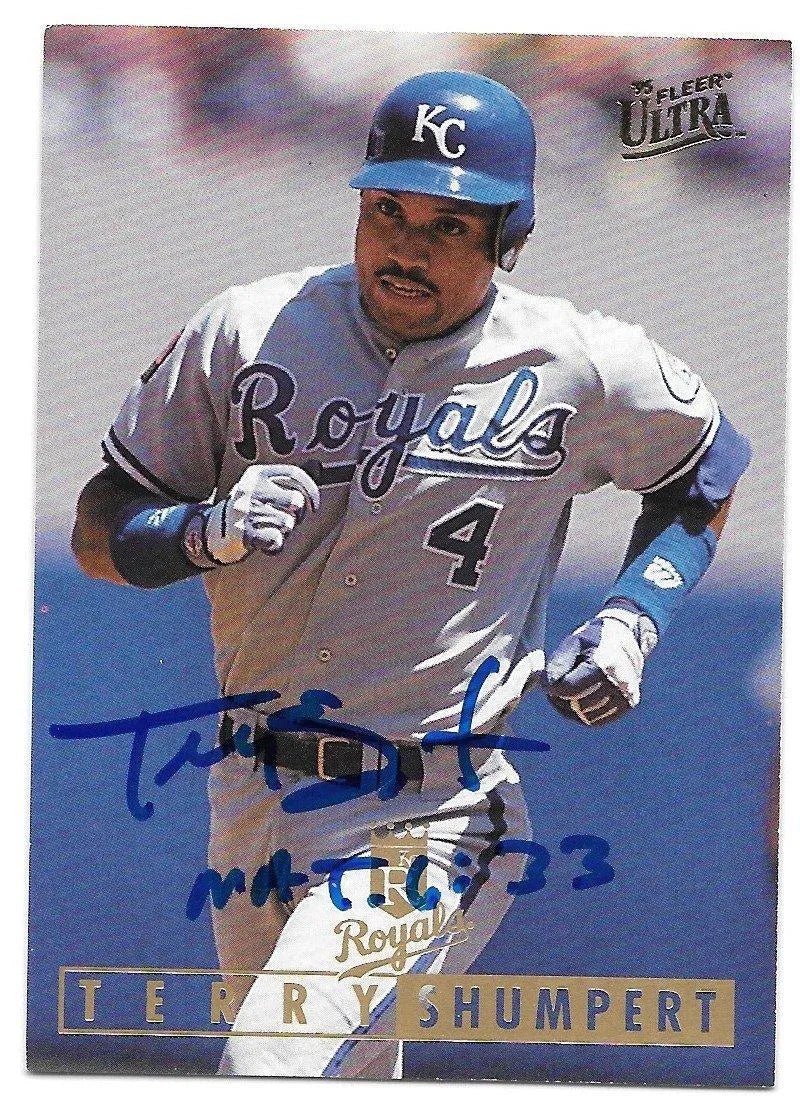 Terry Shumpert Signed 1993 Fleer Ultra Baseball Card - Kansas City Royals