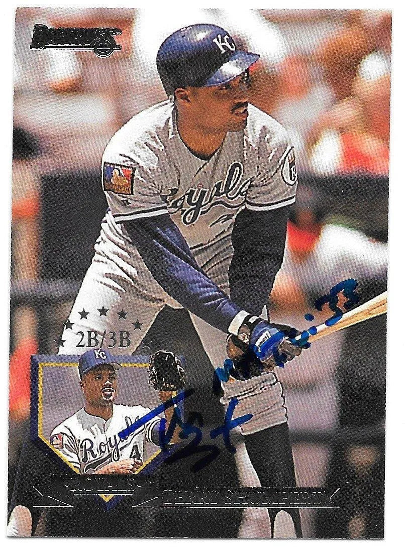 Terry Shumpert Signed 1995 Donruss Baseball Card - Kansas City Royals