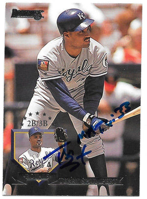 Terry Shumpert Signed 1995 Donruss Baseball Card - Kansas City Royals - PastPros