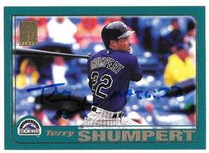 Terry Shumpert Signed 2001 Topps Baseball Card - Colorado Rockies
