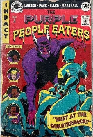 "The Purple People Eaters" Pop Fly Pop Shop Print #2 Football – Signed by Daniel Jacob Horine