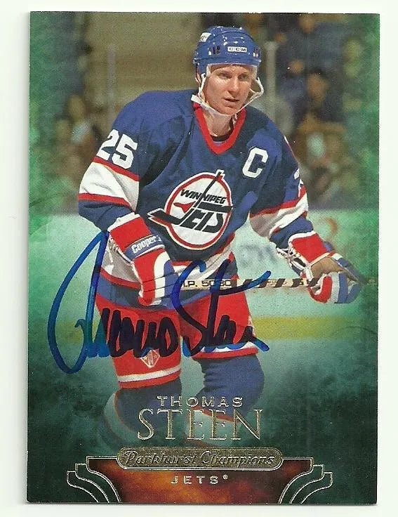 Thomas Steen Signed 2011-12 Upper Deck Parkhurst Champions Hockey Card - Winnipeg Jets
