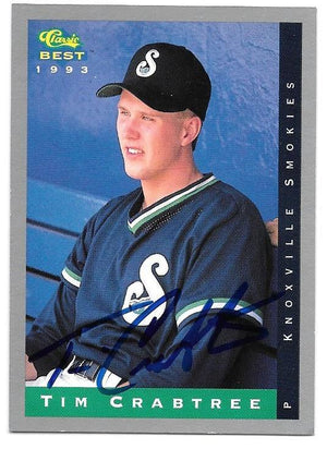 Tim Crabtree Signed 1993 Classic Best Baseball Card - PastPros