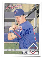 Tim Laker Signed 1993 O-Pee-Chee Baseball Card - Montreal Expos