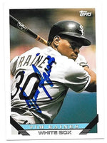 Tim Raines Signed 1993 Topps Baseball Card - Chicago White Sox
