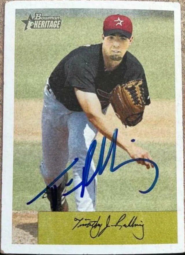 Tim Redding Signed 2002 Bowman Heritage Baseball Card - Houston Astros
