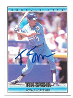 Tim Spehr Signed 1992 Donruss Baseball Card - Kansas City Royals