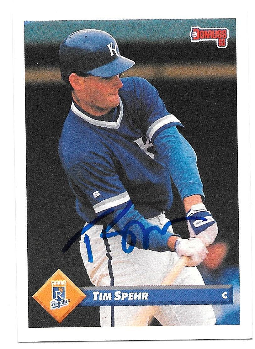 Tim Spehr Signed 1993 Donruss Baseball Card - Kansas City Royals - PastPros