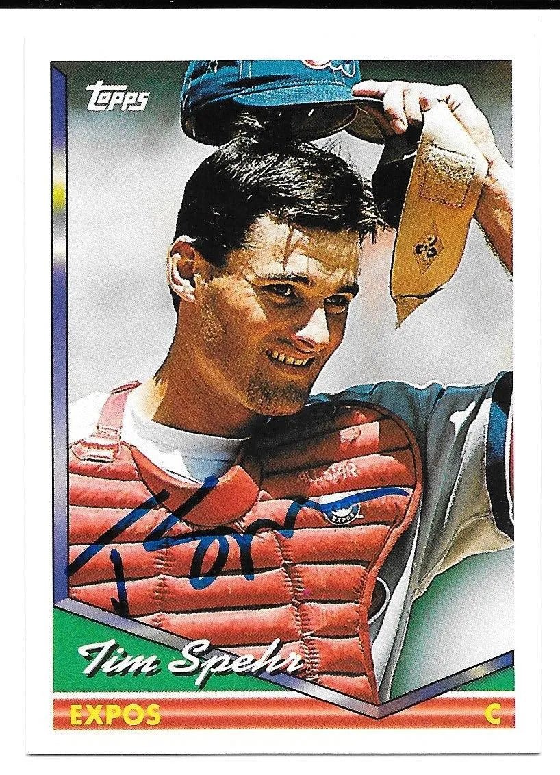 Tim Spehr Signed 1994 Topps Baseball Card - Montreal Expos