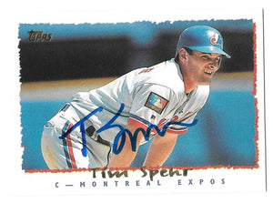 Tim Spehr Signed 1995 Topps Baseball Card - Montreal Expos