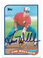 Tim Wallach Signed 1989 Topps Baseball Card - Montreal Expos