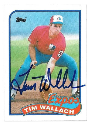 Tim Wallach Signed 1989 Topps Baseball Card - Montreal Expos