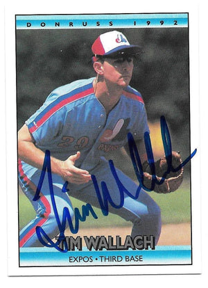 Tim Wallach Signed 1992 Donruss Baseball Card - Montreal Expos
