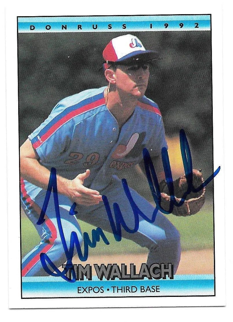 Tim Wallach Signed 1992 Donruss Baseball Card - Montreal Expos