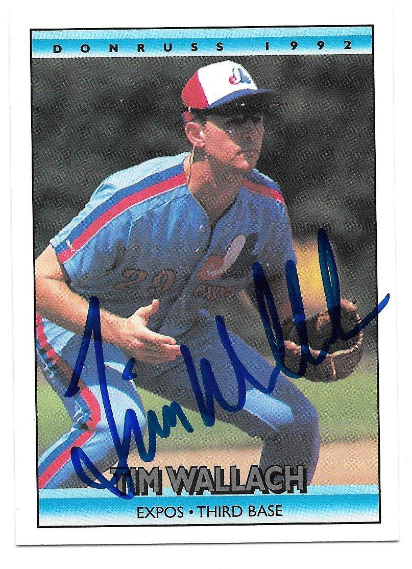 Tim Wallach Signed 1992 Donruss Baseball Card - Montreal Expos - PastPros