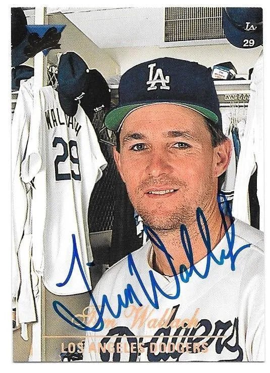 Tim Wallach Signed 1994 Studio Baseball Card - Los Angeles Dodgers