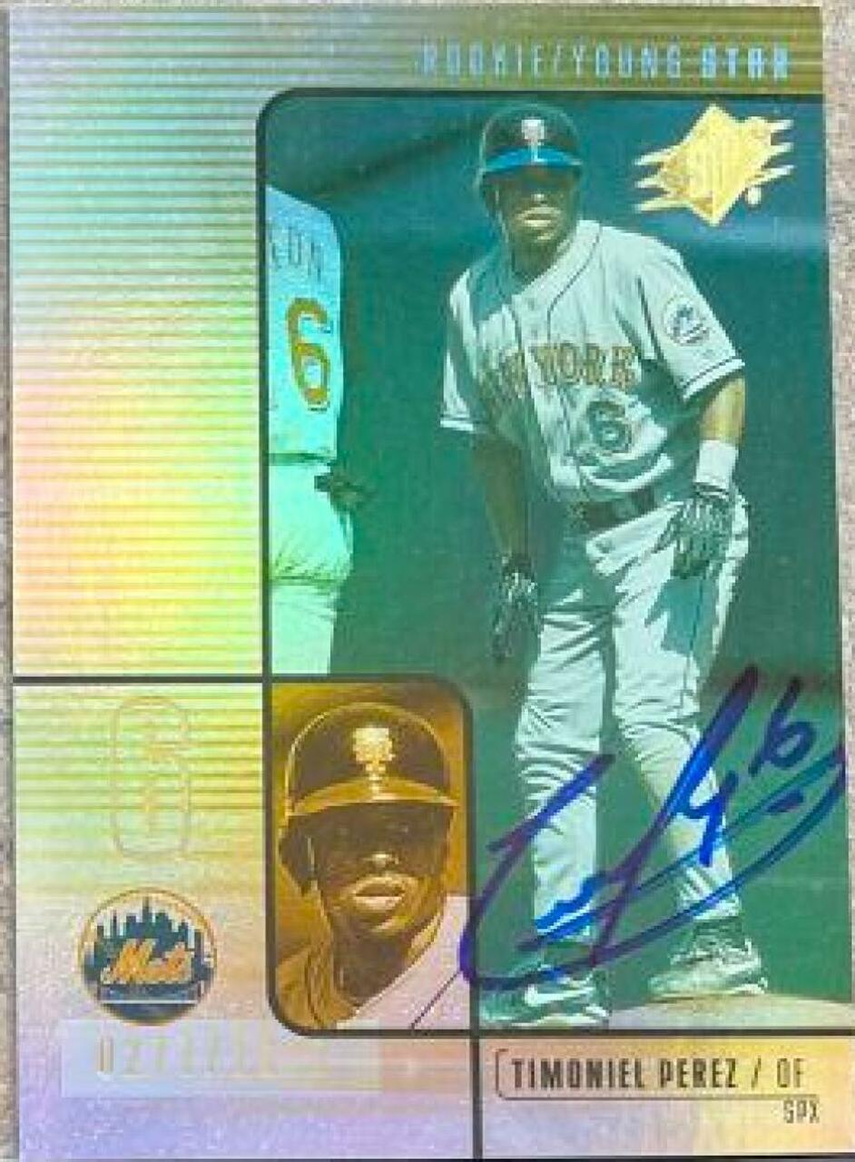 Timo Perez Signed 2000 SPx Baseball Card - New York Mets - PastPros