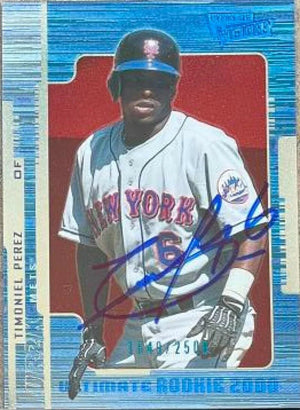 Timo Perez Signed 2000 Upper Deck Ultimate Victory Baseball Card - New York Mets