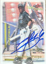 Timo Perez Signed 2001 Fleer Triple Crown Baseball Card - New York Mets - PastPros