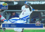 Timo Perez Signed 2003 Upper Deck First Pitch Baseball Card - New York Mets
