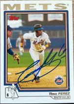 Timo Perez Signed 2004 Topps Baseball Card - New York Mets