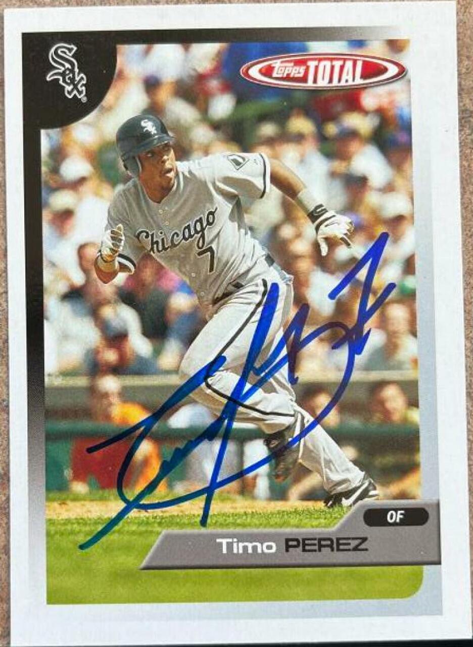 Timo Perez Signed 2005 Topps Total Baseball Card - Chicago White Sox - PastPros
