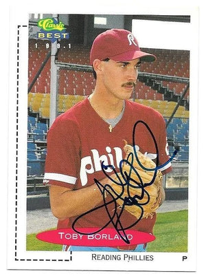 Toby Borland Signed 1991 Classic Best Baseball Card
