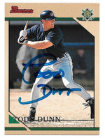Todd Dunn Signed 1996 Bowman Baseball Card - Milwaukee Brewers - PastPros