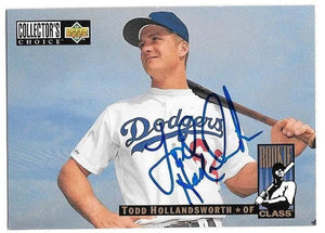 Todd Hollandsworth Signed 1994 Collector's Choice Baseball Card - Los Angeles Dodgers