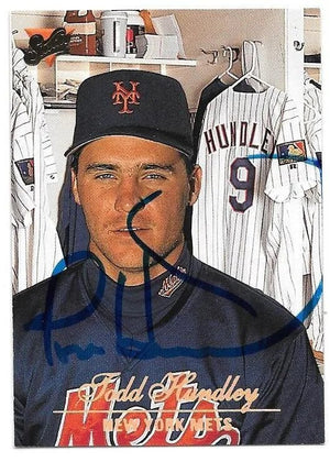 Todd Hundley Signed 1994 Studio Baseball Card - New York Mets