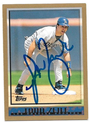 Todd Zeile Signed 1998 Topps Baseball Card - Los Angeles Dodgers - PastPros