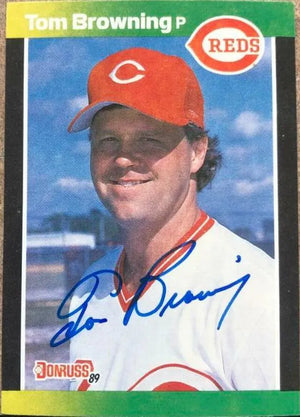 Tom Browning Signed 1989 Donruss Baseball's Best Baseball Card - Cincinnati Reds - PastPros