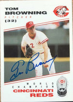 Tom Browning Signed 1991 Kahn's Baseball Card - Cincinnati Reds