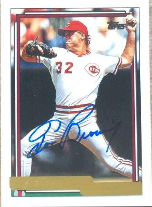 Tom Browning Signed 1992 Topps Gold Baseball Card - Cincinnati Reds - PastPros