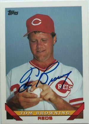 Tom Browning Signed 1993 Topps Baseball Card - Cincinnati Reds