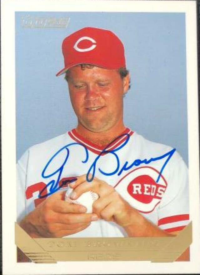 Tom Browning Signed 1993 Topps Gold Baseball Card - Cincinnati Reds - PastPros