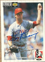 Tom Browning Signed 1994 Collector's Choice Silver Signature Baseball Card - Cincinnati Reds