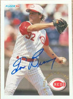 Tom Browning Signed 1994 Fleer Baseball Card - Cincinnati Reds