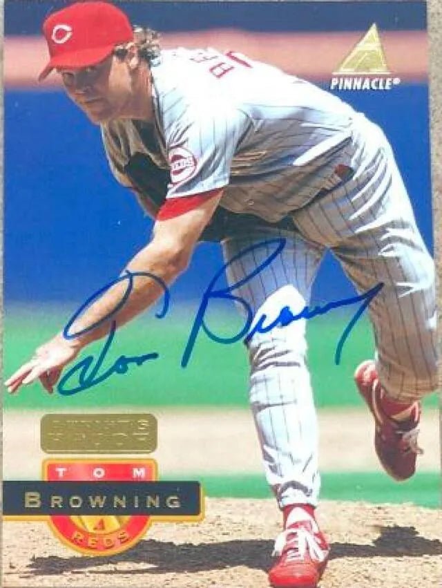 Tom Browning Signed 1994 Pinnacle Artist Proof Baseball Card - Cincinnati Reds